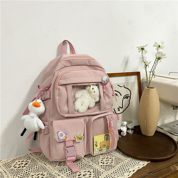 Kylethomasw Cute Women Large Capacity Backpack Waterproof Nylon Female Schoolbag College Lady Laptop Backpacks Kawaii Girl Travel Book Bags